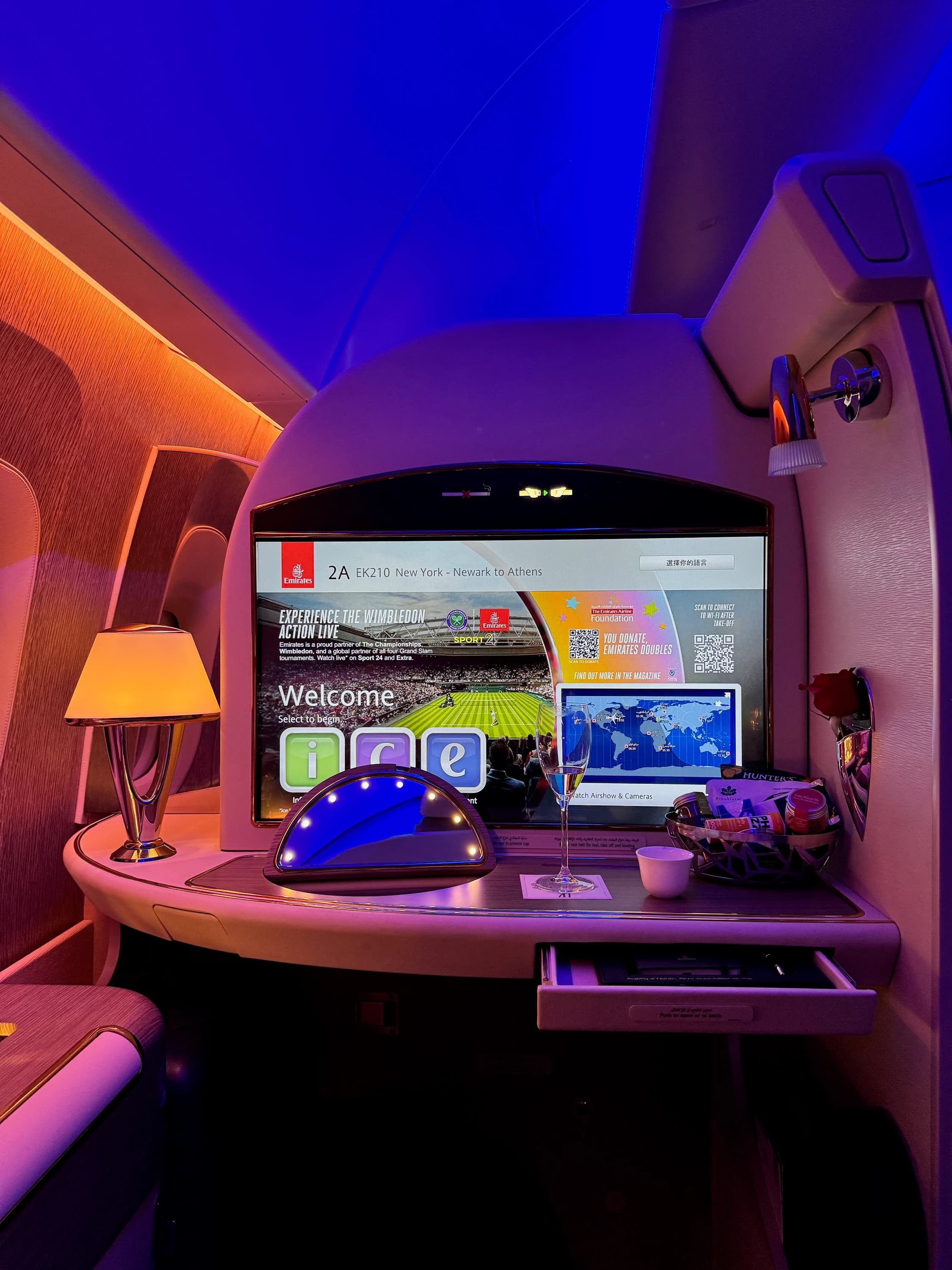 Emirates first class cabin