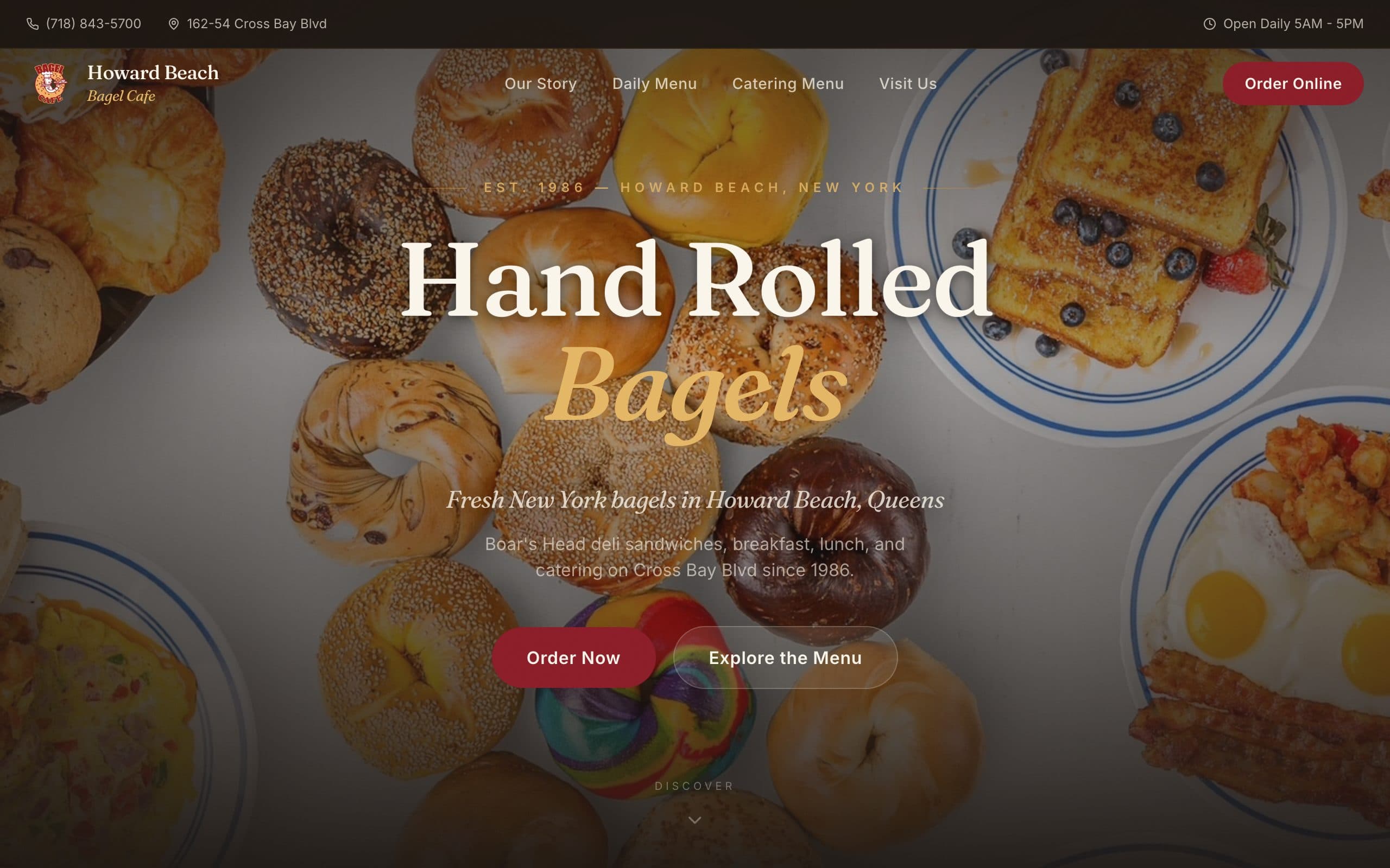 Howard Beach Bagel Cafe homepage